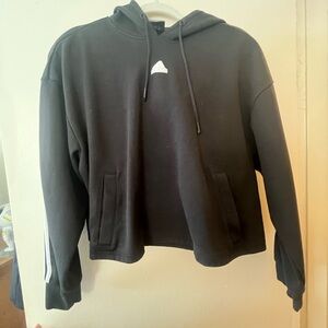 Adidas Black Hoodie with White Logo